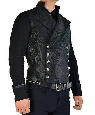 Shrine Gothic Vampire Cavalier Vest Jacket Victorian Tapestry Goth Steampunk • $134.99