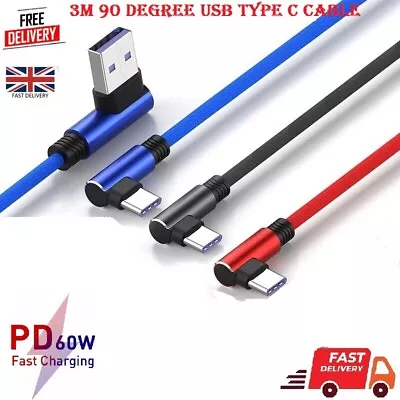 3M Fast USB Type C Data Sync Charger Charging Cable Lead Wire For Galaxy Samsung • £1.49