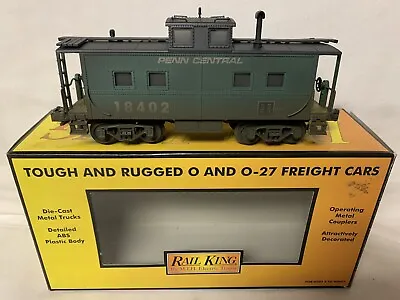 Weathered Mth Railking Scale Penn Central Lighted Steel Caboose 30-7751! O Gauge • $99.95