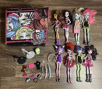 Monster High 11  Doll Create A Monster Cat Vampire Zombie Three Eyed Lot Of 8 • $129.99