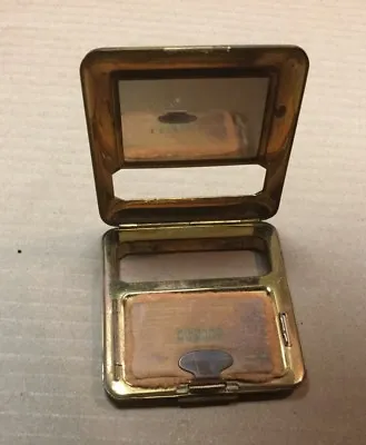 $10 • Buy Vintage Richard Hudnut Compact -Gold Tone With Mirror —-Unique Shape