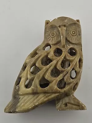 Hand Crafted Soapstone Owl Within An Owl Natural Colors  • $12.74