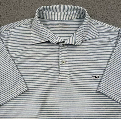 Vineyard Vines Sankaty Polo Shirt Men's Small Striped Performance On The Go Golf • $27.99