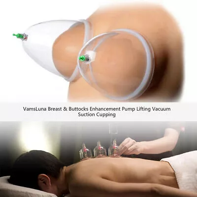 Breast Buttocks Enlarger Pump Massager Dual Cup Kits Natural Enhancement Vacuum • $24.46