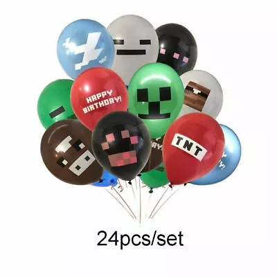 £7.37 • Buy Game Pixel Theme Party Decor Disposable Tableware Set Paper Cup Balloon Decors