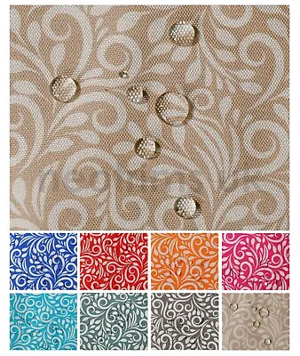 Waterproof Canvas Fabric Heavy Duty Floral Vine PatternThick Outdoor Material • £4.75