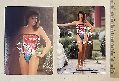 1987 36th Miss Universe Hosted In Singapore Miss Guam Swimsuit Photo X 2 • $15.99