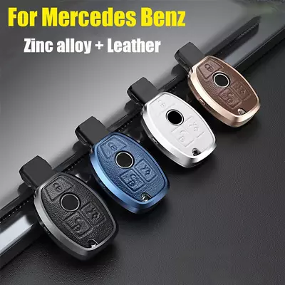 Zinc Alloy Leather Car Remote Key Case Fob Cover For Mercedes Benz W203 CE Class • $18.99