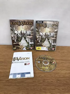 🔸 Sid Meier's Civilization IV 4 PC DVD ROM Video Game With Book Civilisation • $19