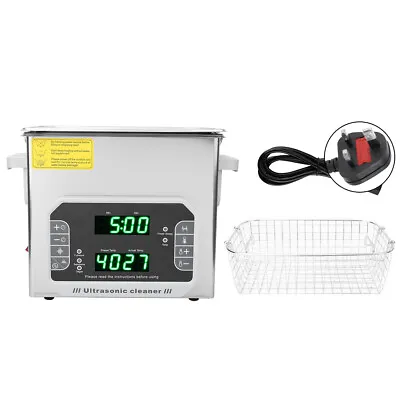 3.2L Ultrasonic Cleaner Multifunction Jewelry Glasses Cleaning Tool UK 200-240V☯ • $311.03