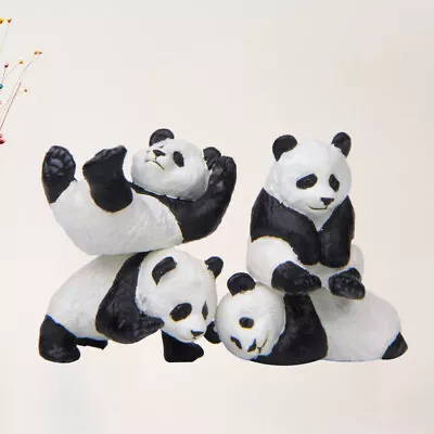  4 Pcs Korean Version Panda Cake Decoration Resin Small Fresh • £10.48