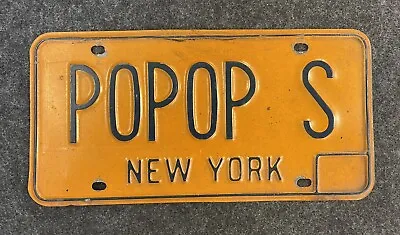 New York Vanity License Plate POPOP S Nice Tag NY Grandpa Pop Pops • $33.99