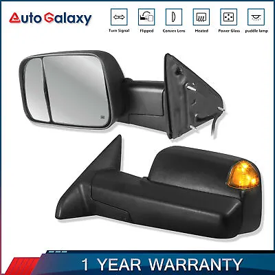 Pair Power Heated Tow Mirrors For 2009-2012 Dodge Ram 1500 2010-2012 2500 / 3500 • $130.79