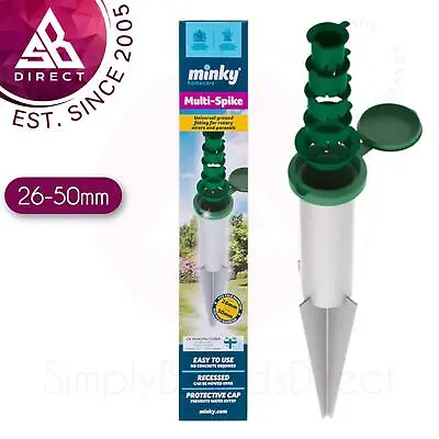 Minky Multi Fit Soil Spike│Fit For Rotary Airers & Parasols│Easy To Use│26-50mm • £28.07