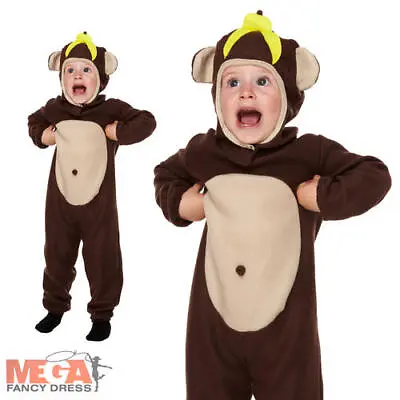 Monkey Toddler 2-3 Fancy Dress Kids Animal Boys Girls Child Dress Up Costume New • £7.99