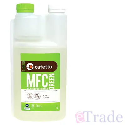 Cafetto Organic Milk Frother Cleaner MFC Green 1L Cleans Descales & Sanitises • $25.90