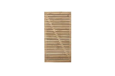 Wooden Garden Gate 6ft Forest Double Slatted Pressure Treated Side Gate 1.83m • £114.99