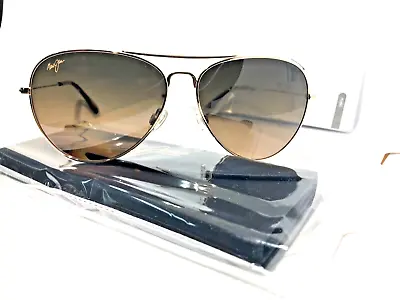 NEW UNUSED Maui Jim MAVERICKS Sunglasses HS264-16 Gold TITANIUM HCL Bronze Lens • $209