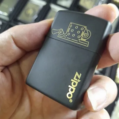 Black Matte Zippo Logo With Insert Design 49218 Zippo Lighter AU Stock • $65