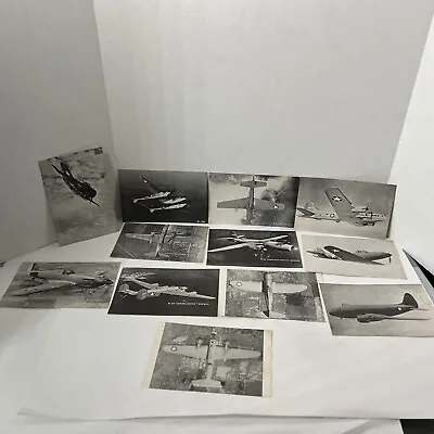 Lot Of 12 WWII USA Aircraft Photos 8”x5.5”. Vintage (see Black Light Pics) RARE! • $44.99