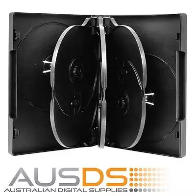 2 X CD / DVD Cases - Black 6 Disc 26mm Spine - Holds 6 Discs Fatbox • $21.90