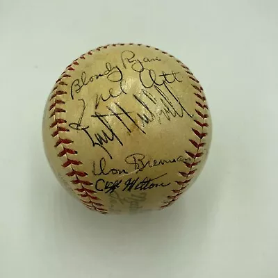 1937 New York Giants NL Champs Team Signed Baseball Mel Ott JSA COA • $3495