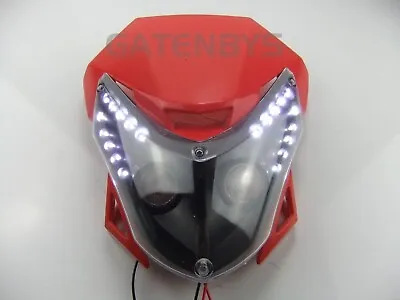 New Alien Motorcycle Headlight Streetfighter Custom LED PODS For Honda Yamaha • $28.62