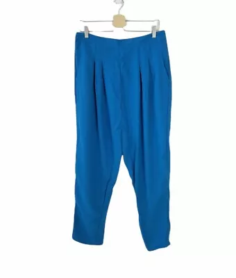 NWT VERTIGO L Teal Pleated Drop Crotch Dress Pants Women Career • $49.99