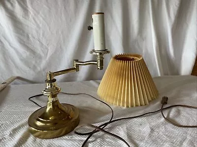 Vintage Underwriters Laboratories Brass Lamp With Shade • $33.50