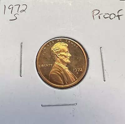 1972-s Lincoln Memorial Cent Straight From Proof Set.actual Coin  #2192 • $2