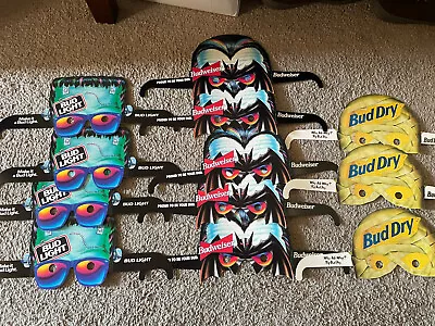 Vintage Bud  Light 1990”s Era Halloween  🎃Masks Lot Of 12 • $30