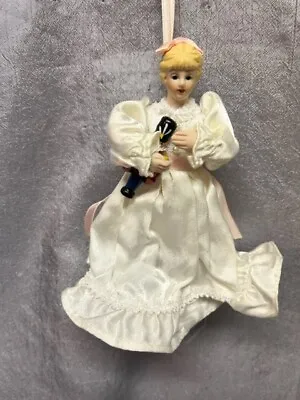 Nutcracker Ballerina In Satin Dress With Toy Soldier Ornament - 7  Long -used • $14.99