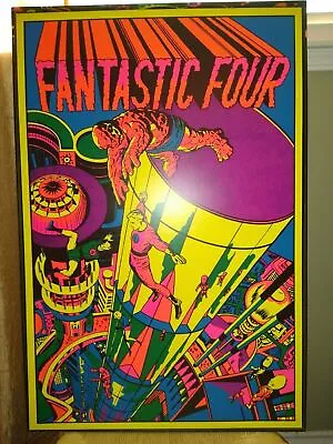 Fantastic Four Marvel Classic Black Light Poster (2021) 3rd Eye Licensed Repo • $29.99