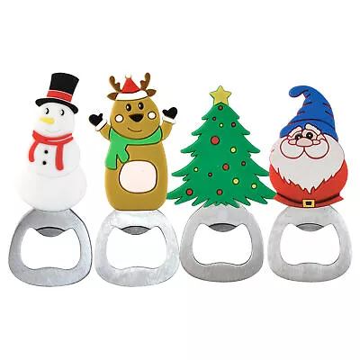 Christmas Beer Bottle Opener Cute Stainless Steel Fridge Magnet Home Decor Gift • $8.09