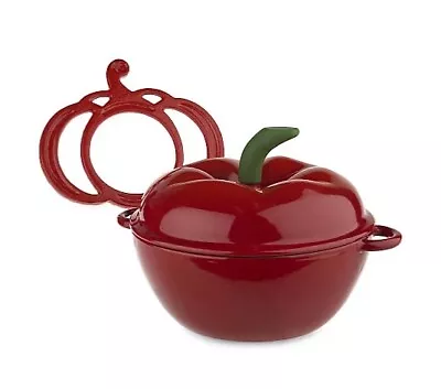$25 • Buy Technique Tomato Apple Enameled Cast Iron Dutch Oven Casserole Lid 2 Qt Trivet