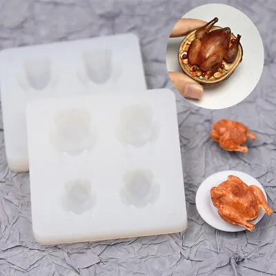 Dollhouse Miniatures 1:12 Scale Roast Chicken Mini Food Silicone Mold Decorate • $9.49