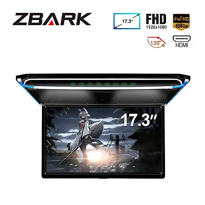 17.3  Screen Full HD 1080P Car Roof Flip Down Digital Monitor USB HDMI Overhead  • $195