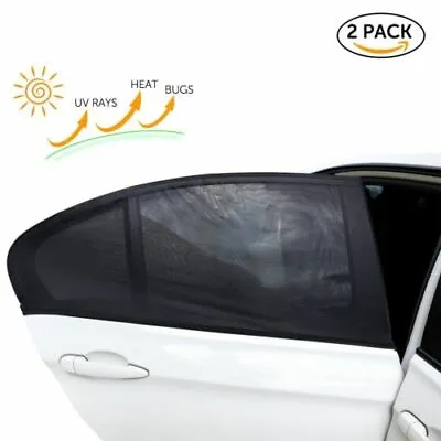 2X Universal Car Rear Window Sun Shade Blind Mesh Cover Screen Kid Child Protect • £5.56