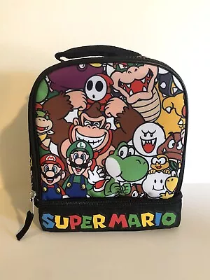 Super Mario Lunch Box Soft Kit Dual Compartment Insulated Cooler Characters • $15