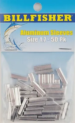 $3.97 • Buy Billfisher Aluminum Single Crimp Sleeves 200Lb 50Pk 1.7AL-50