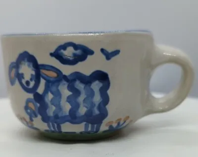 M. A. Hadley Pottery Stoneware 6oz Coffee Cup / Mug SHEEP Design 2.25  PLS READ • $23.99