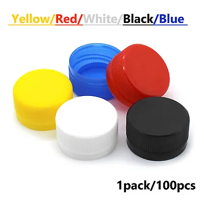 Color Plastic Bottle Top Screw Cap For PET Bottle Beer Bottle Home Brew 100/Pack • £8.10