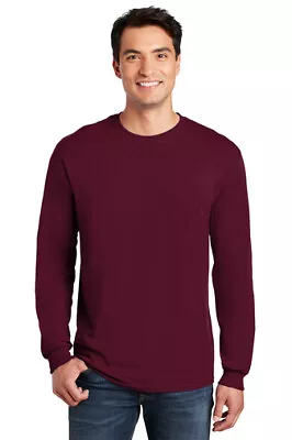 Gildan Mens T-Shirt Long Sleeve Heavy Cotton 5.3 Oz R-G540 • $11.85