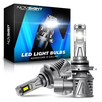 NOVSIGHT HB4 9006 LED Headlight High Low Beam Bulbs Bright 6500K White 15000LM • $31.99