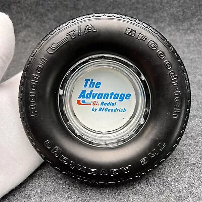 B.F. Goodrich Radial T/A The Advantage Vintage Advertising Glass Ashtray Tire • $31.79