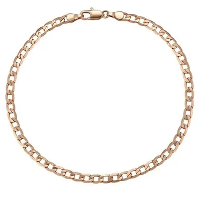 Rose Gold Plated Thin Size Light Curb-Link Bracelet • £4.99