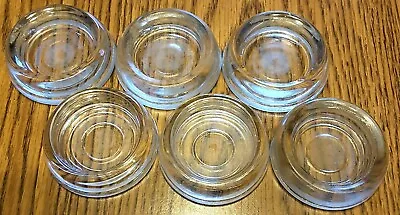 Vintage Lot Of 6 Glass Furniture Floor Protectors Casters Coasters  • $19.95