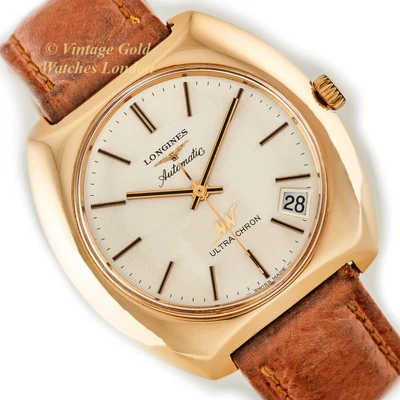 £3650 • Buy Longines Cal.431 Ultra-chron Automatic, 18ct, 1971, 37mm Tonneau - Immaculate!