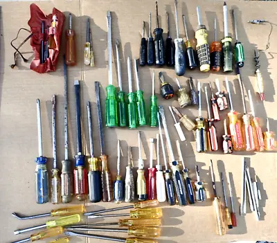 Large Lot Vintage Hand Tools Screwdrivers Slotted And Phillips • $25.76