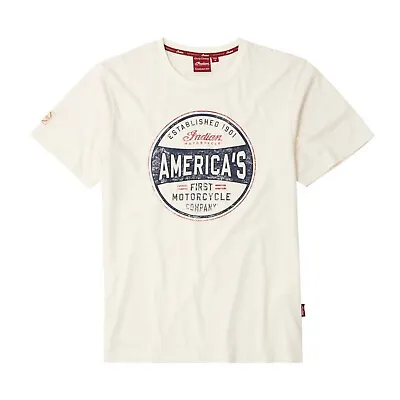 Indian Motorcycle Men's America's First T-Shirt White • $20